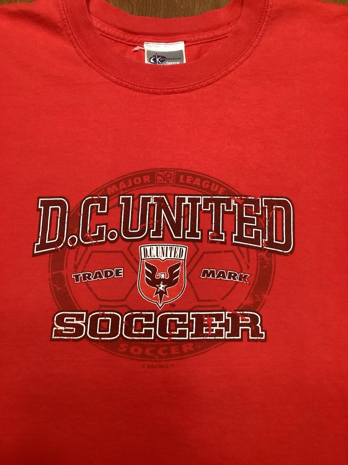 Vintage Y2K DC United MLS Soccer Shirt Size L Red