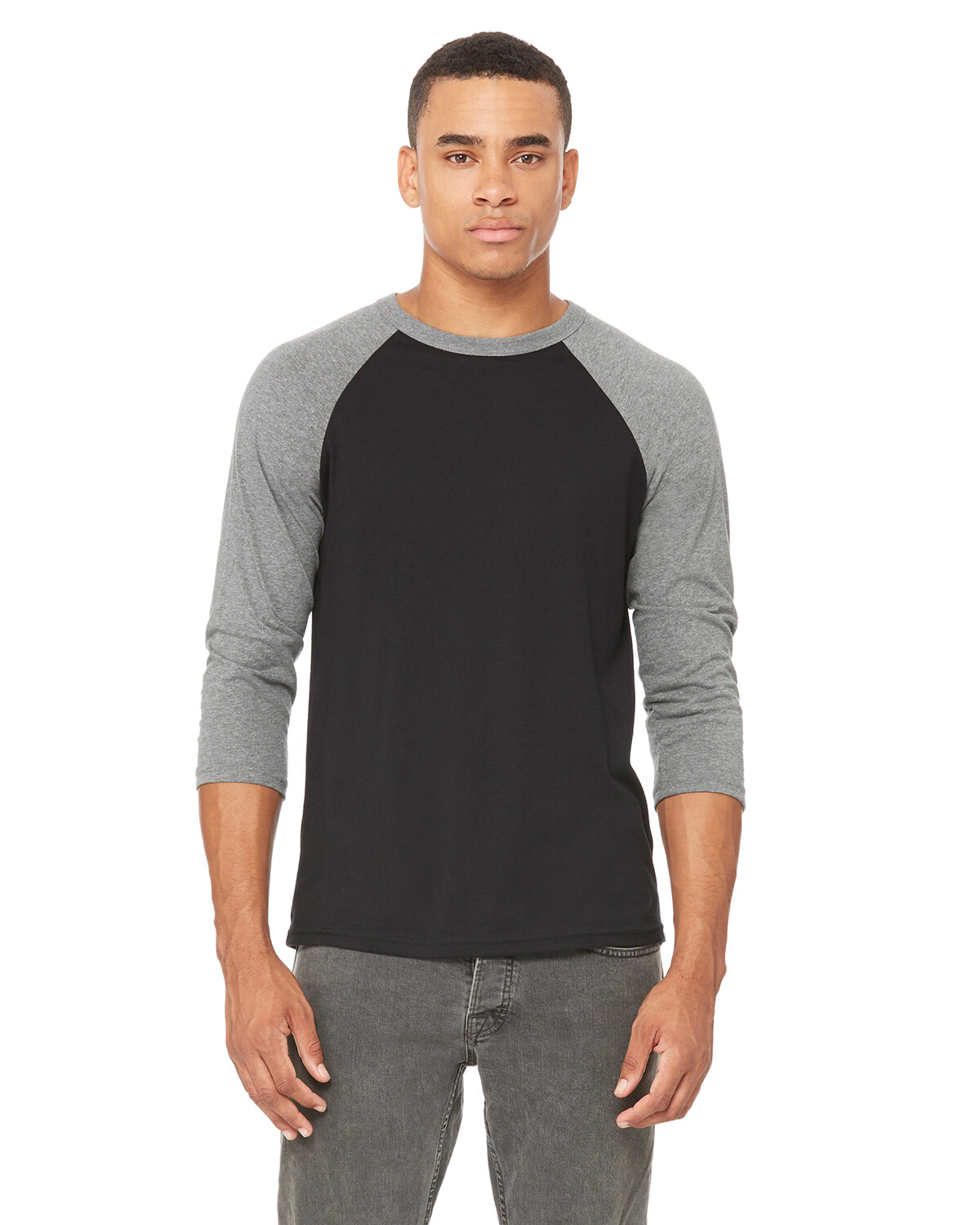 Bella + Canvas Unisex 3/4-Sleeve Baseball T-Shirt 3200 Top T Shirt XS-2XL Tee
