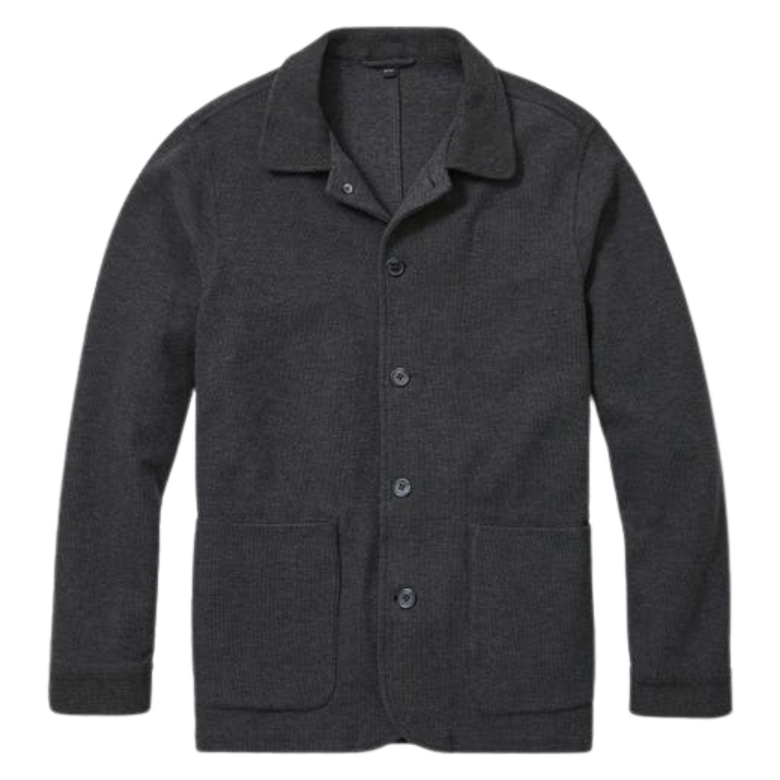 BONOBOS Long Sleeve Button Down Knit Shirt Jacket sz L Large Charcoal Gray