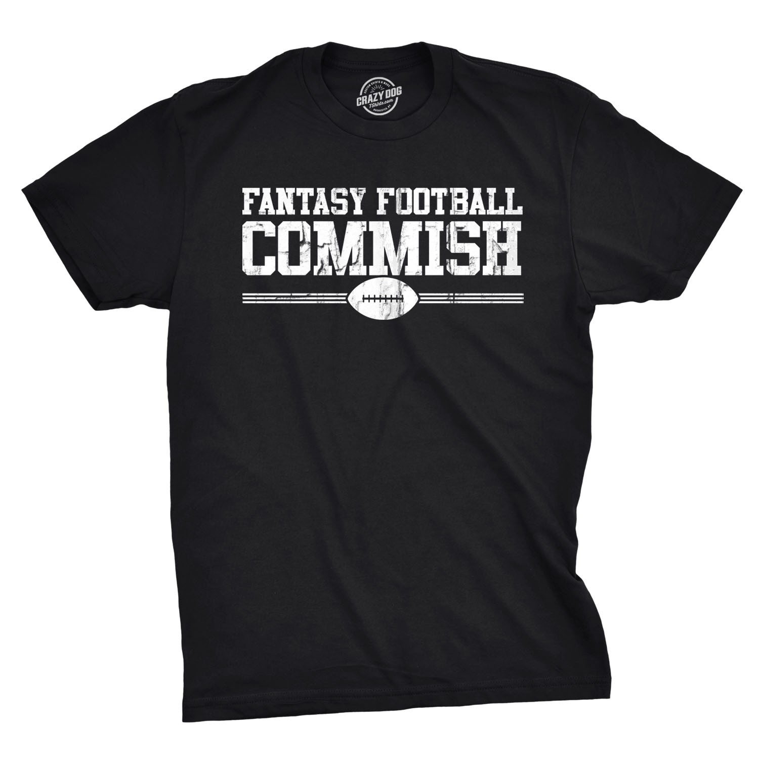 Mens Fantasy Football Commish T Shirt Funny Gift for Dad Game day Graphic Cool