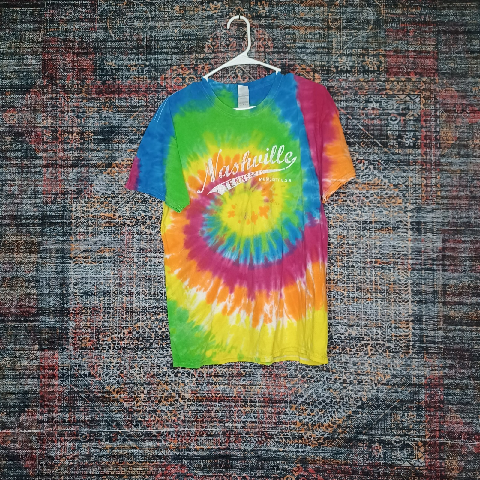 Colortone mens colorful Nashville TN tiedyed tee shirt L