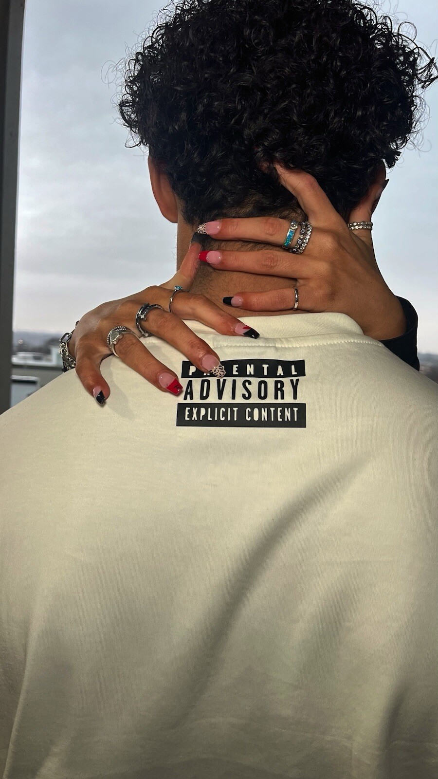 White Graphic Tee 100% cotton loose fitting and heavyweight.