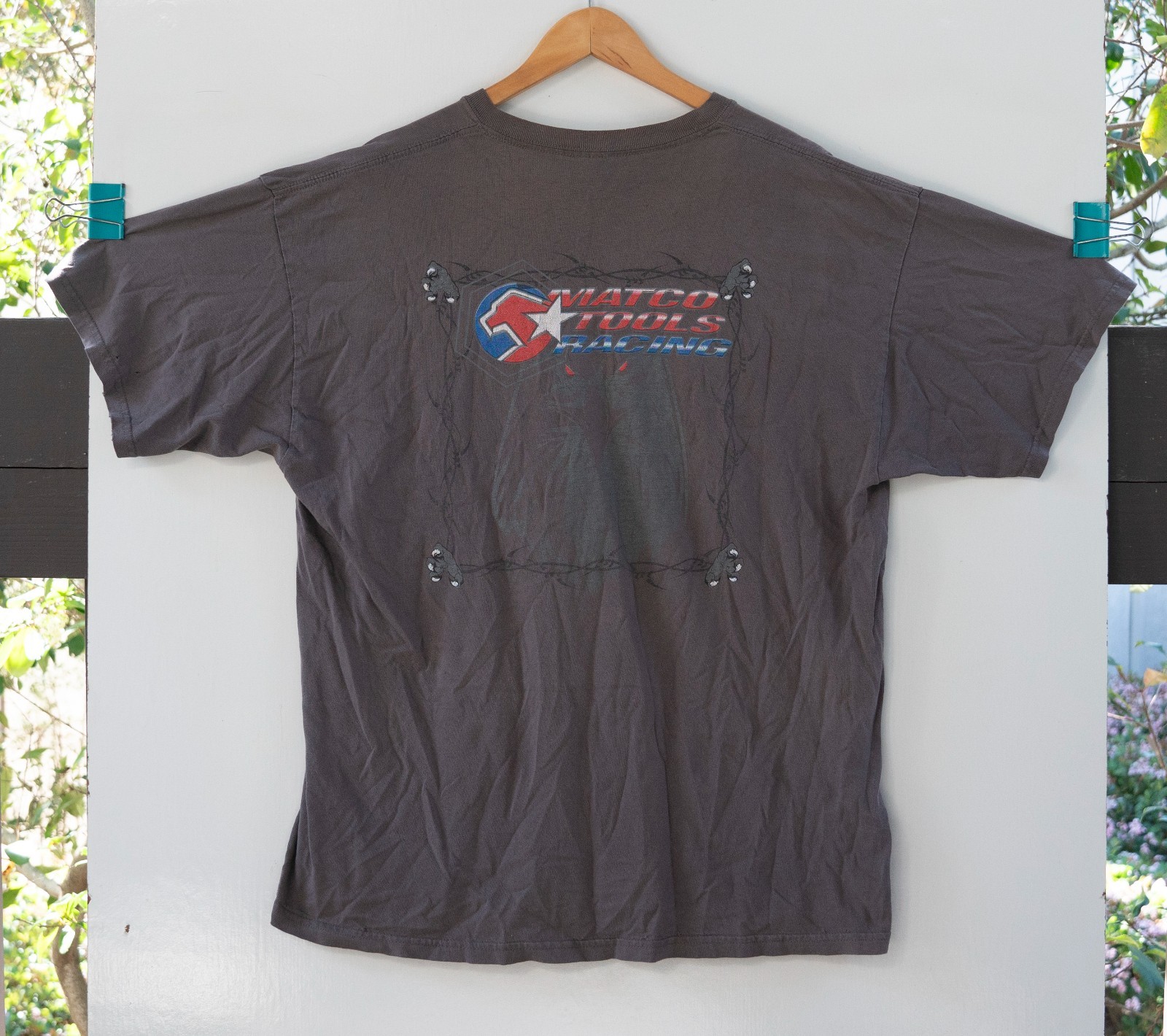 Matco Tools Racing Eagle T-Shirt Men’s Vintage Gray Front/Back Print Size XL