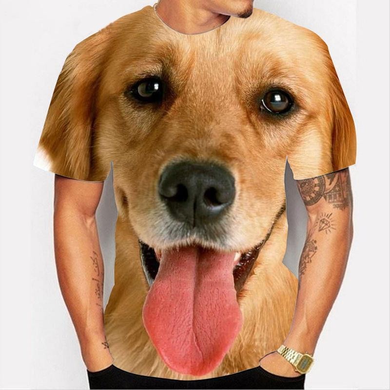 T-shirt With Dog Graphic 3D Full Print Pet Dog S76