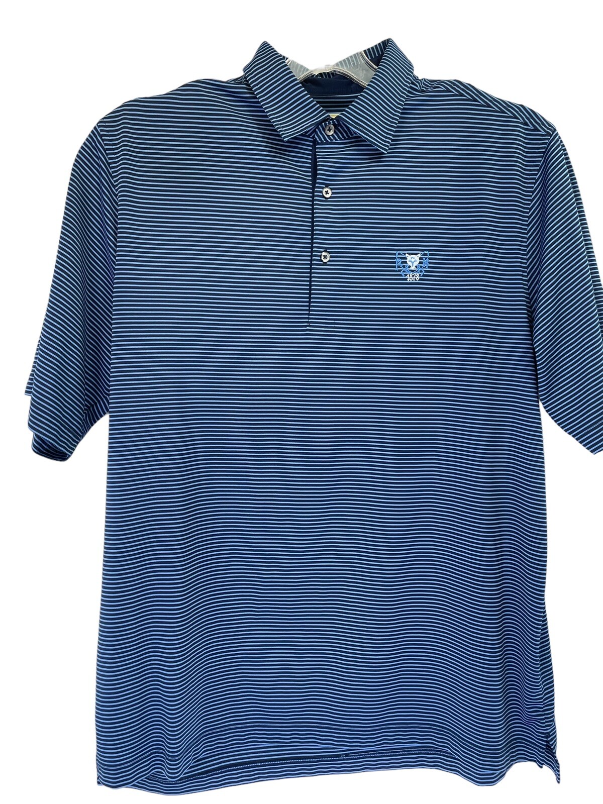 Donald Ross Mens Large Blue Striped Golf Polo Shirt (A33) NW/OTs