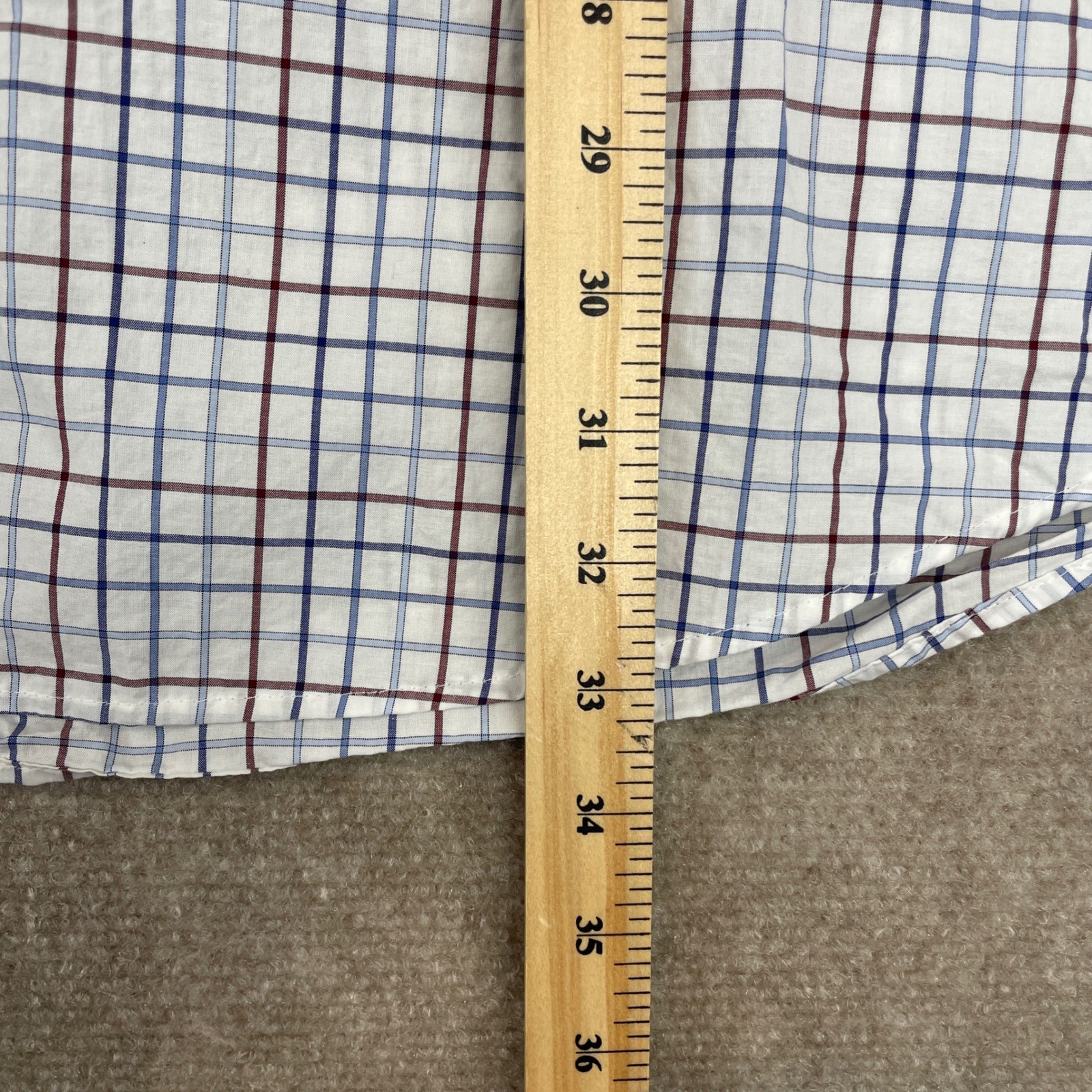 Roundtree & Yorke 3XB Plaid Button Down Long Sleeve Dress Shirt Men