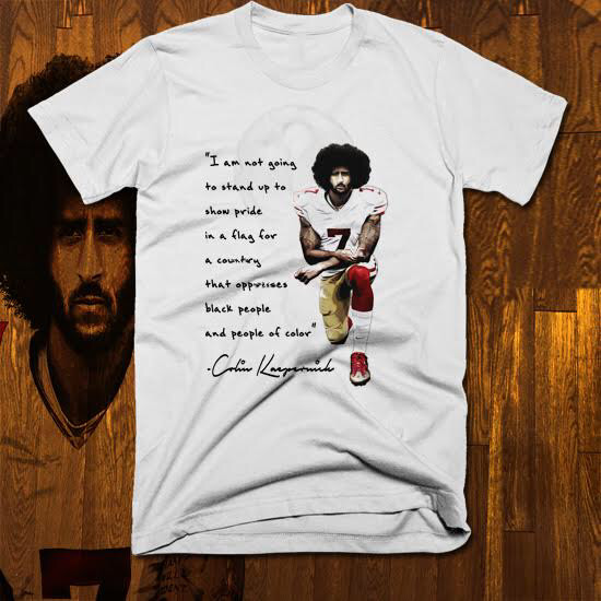 Colin Kaepernick T-Shirt Panther Party MLK Fist African Civil Rights New