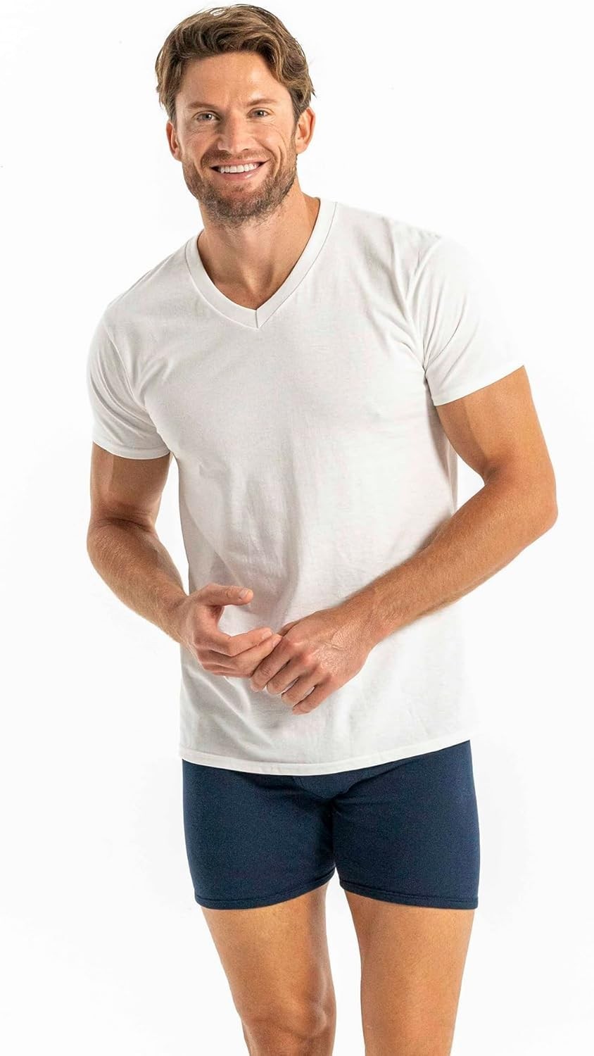 Gildan Adult Men’s Short Sleeve V-Neck Assorted Color T-Shirt, 5-Pack, Sizes S-2