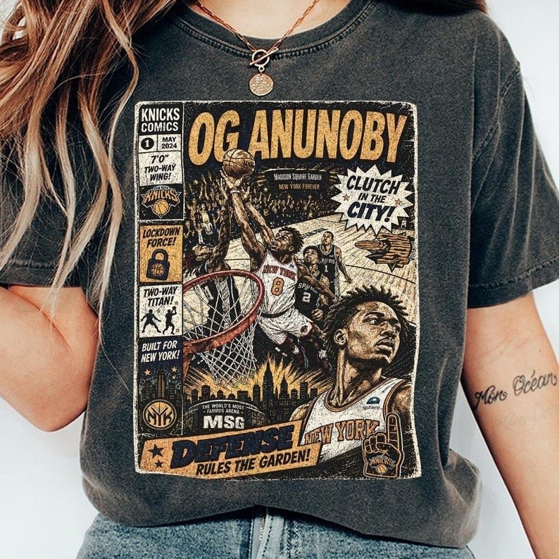 OG Anunoby Retro Comic Basketball Style Shirt