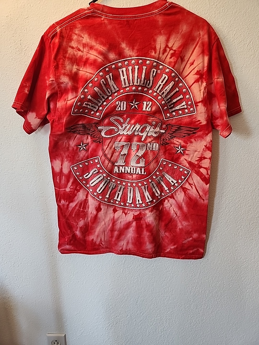 Red Tie Dye Black Hills Rally 2012 Sturgis 72nd Annual South Dakota