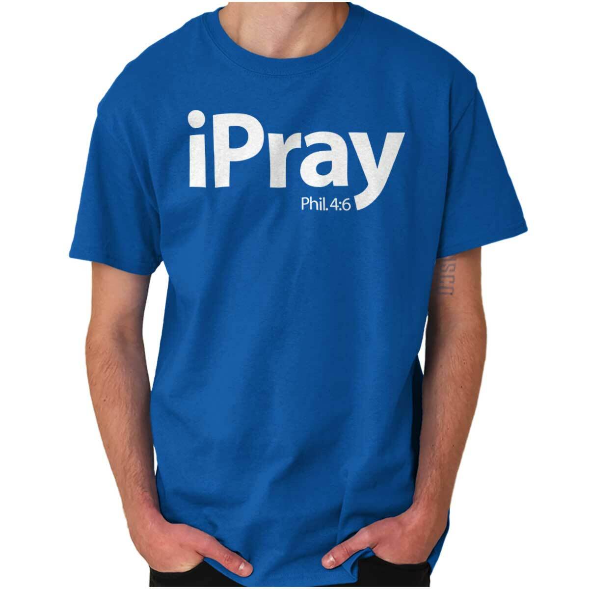 I Pray Religious Philippians Christian Bible Womens or Mens Crewneck T Shirt Tee