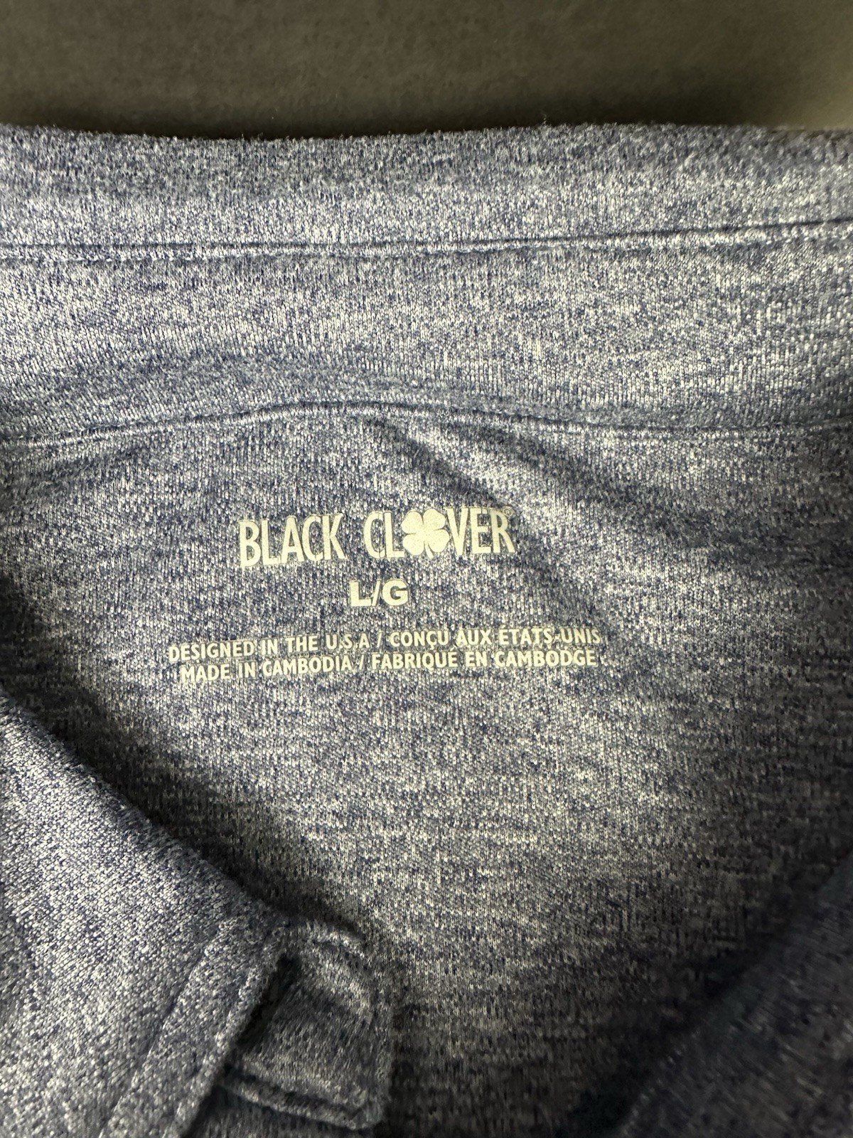 Men’s Black Clover Live Lucky Beau Rivage Casino Biloxi Golf Polo Gray Size Lrg