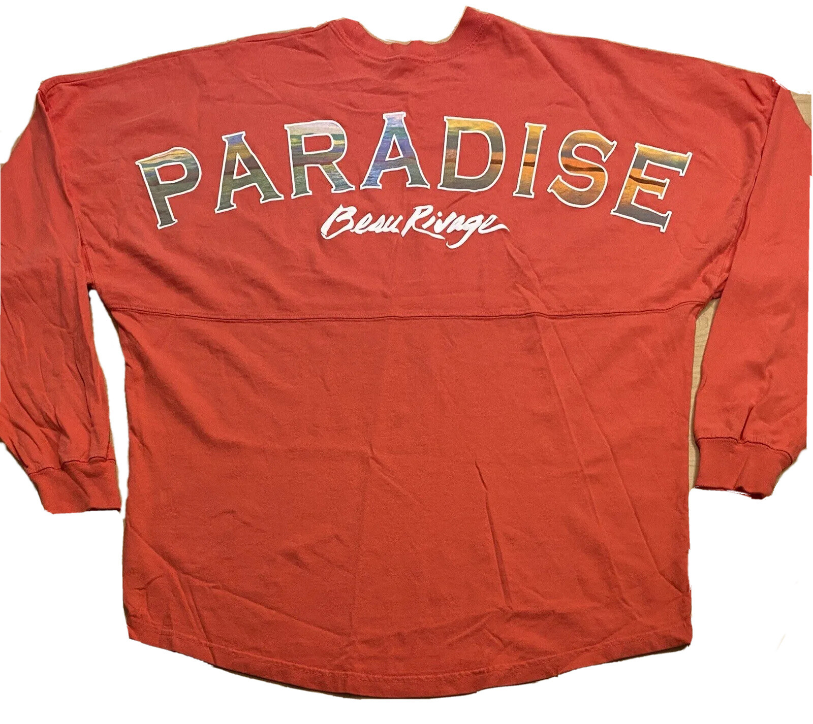 PARADISE Beau Rivage Hotel Casino Spirit Jersey NEW Long Sleeve Shirt L Orange
