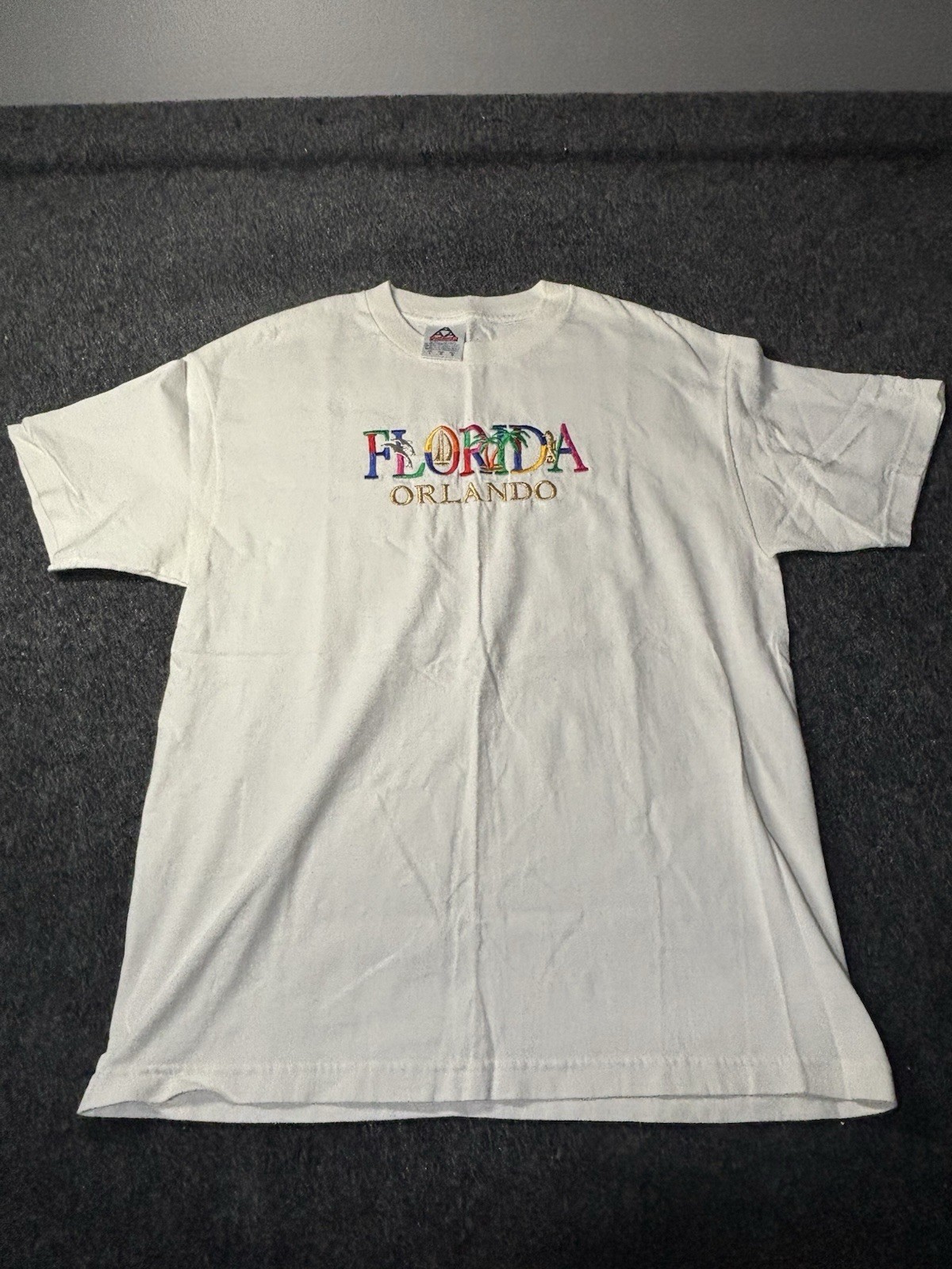 Alstyle Apparel & Activewear Men’s White Florida Orlando Graphic Tee L (6)