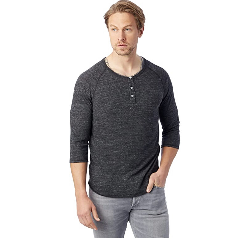 Alternative Henley eco jersey 3/4 sleeve unisex