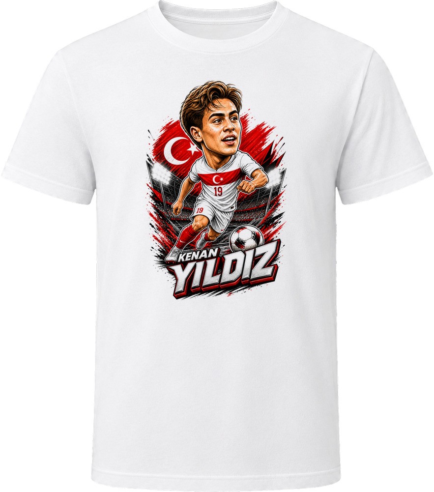 Kenan Yildiz, Turkey Caricature Soccer 2026 T Shirt