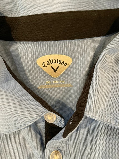 Callaway Men’s Performance Golf Polo Shirt Light Blue 2XL Short Sleeve Golf