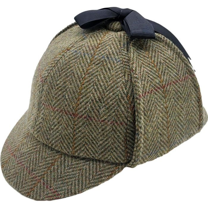 Unisex Tweed Deerstalker Hat Sherlock Holmes Vintage Hunting Cap Classic Style