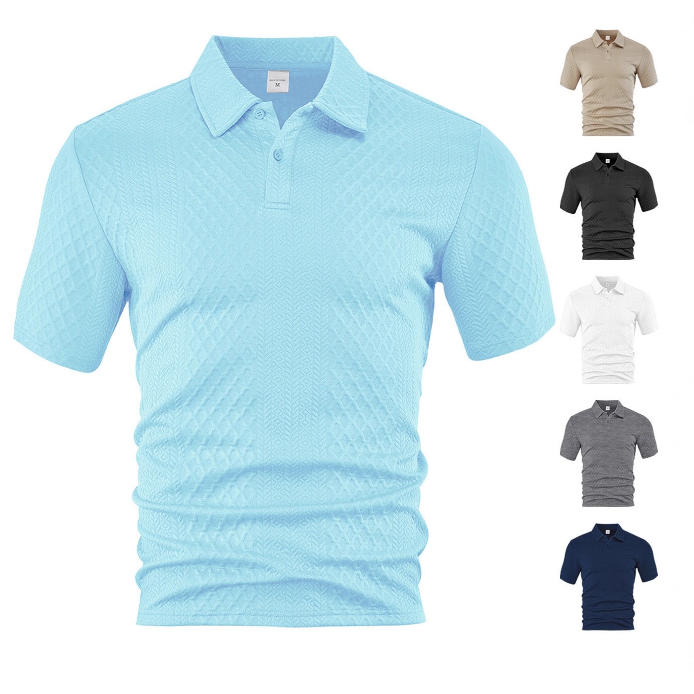 Summer Thin Loose Breathable Solid Collar Polo