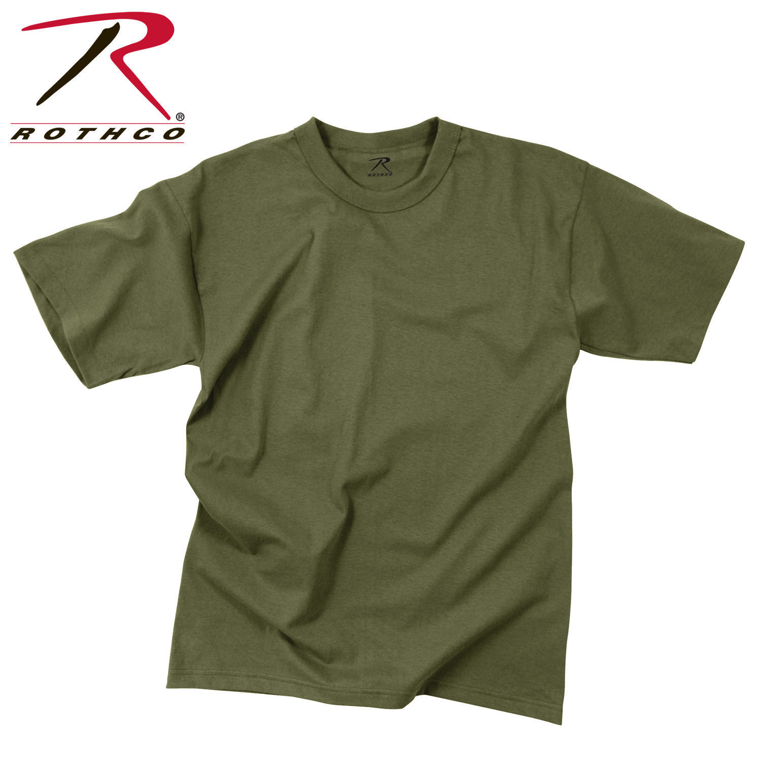 ARMY SOLID OD GREEN OLIVE DRAB PLAIN MENS ROTHCO T-SHIRT S M L XL 2X 3X 4X