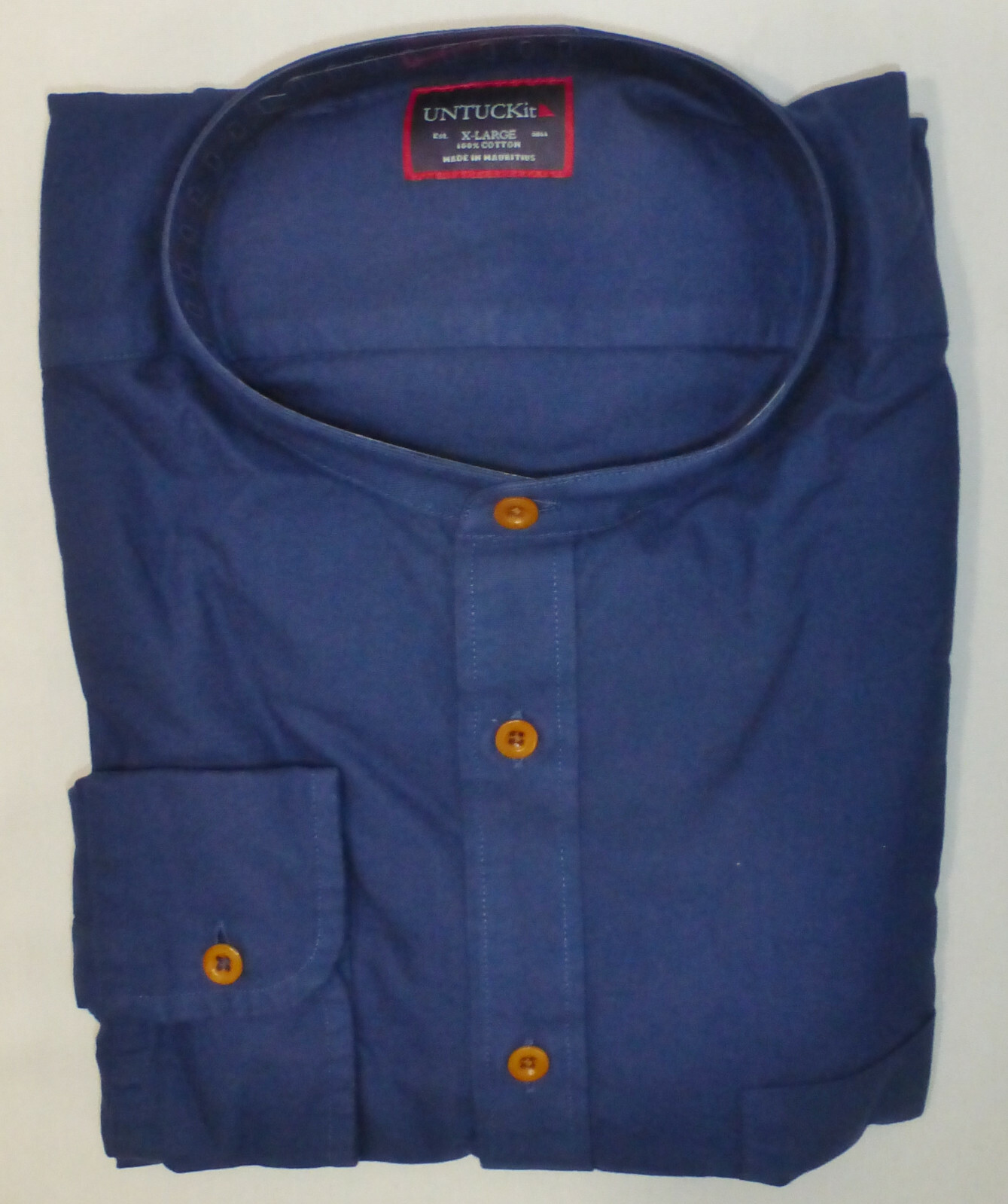 UNTUCKit Mens LS Collarless Dress Casual Shirt, Various Colors / Sizes, NWT
