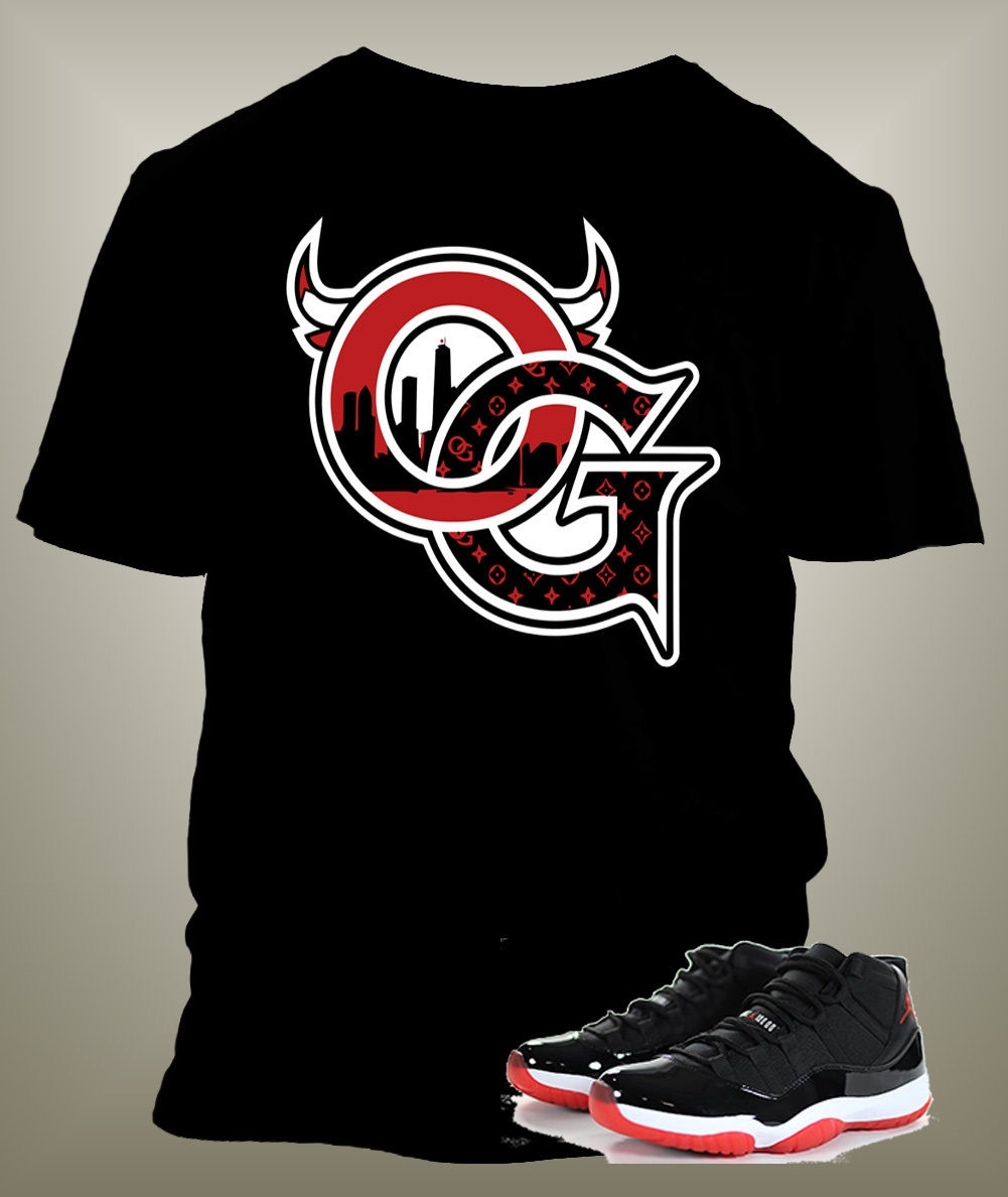 Sneaker Tee J11 Bred Low OG T Shirt to Match Sneaker Street Wear OG Graphic Tee