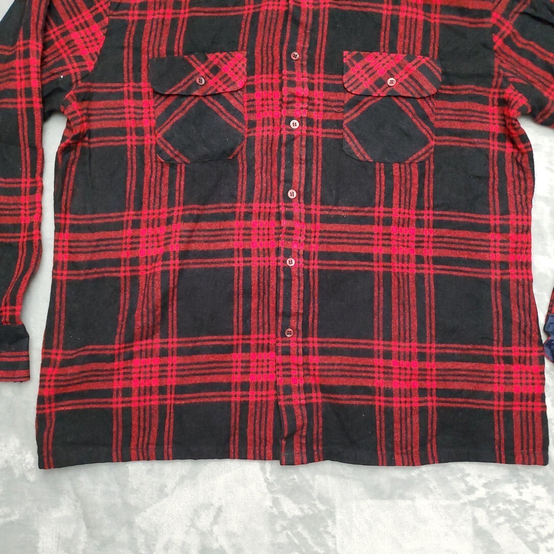 VTG Backpacker Shirt L Red Tartan Plaid Flannel Outdoor Classic Retro Gorpcore