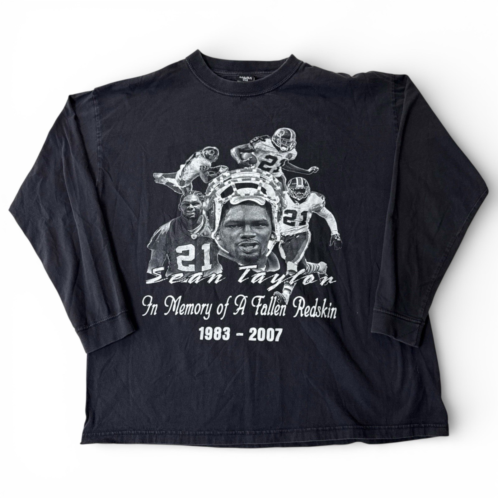 Sean Taylor Memorial Memory of a Fallen Redskin Black Long Sleeve Shirt Large