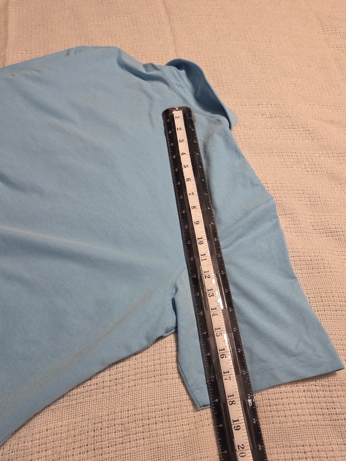Peter Millar Polo L Solid Blue Knit Cotton Polyester Spandex Blend