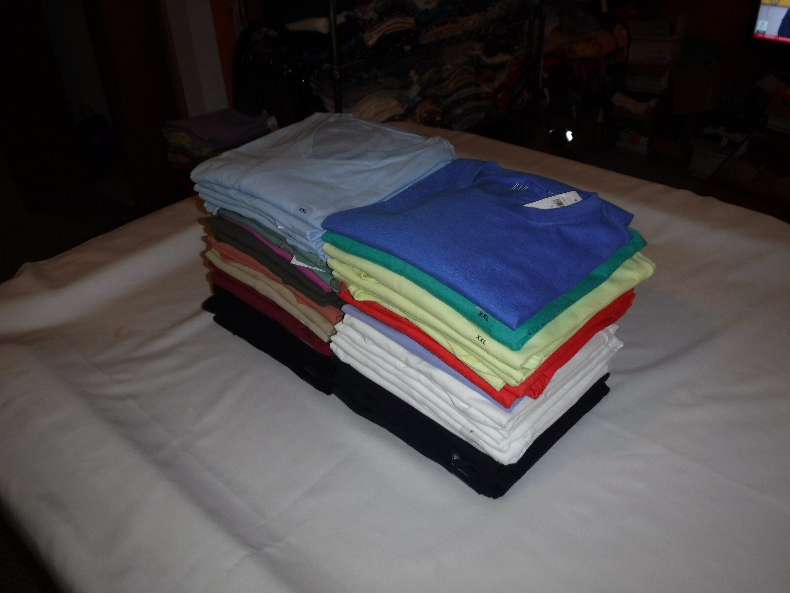 Short Sleeve Men’s T-Shirt ,GAP,XXL,XL,L,M,S,XS,Crew Neck & V Neck Many Solid Co