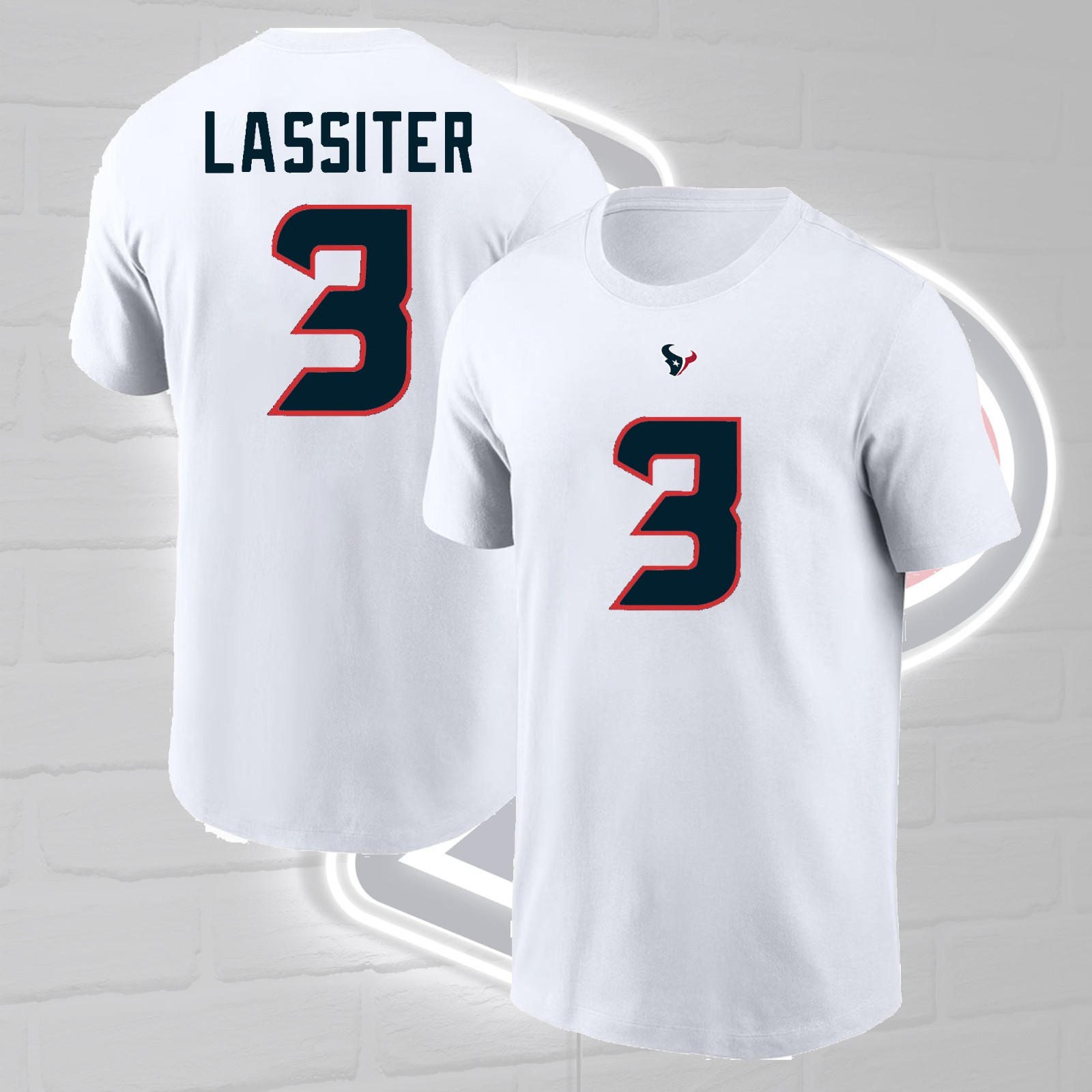 NEW! Kamari Lassiter #3 Houston Te.xans 2026 Name & Number Fastship For Fans