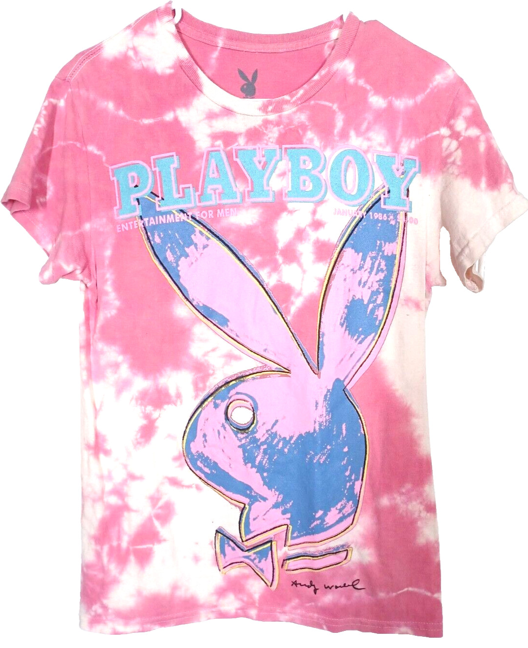 Playboy 3D Graphic T-Shirt Men’s Size SMALL, Short Sleeve, machine wash