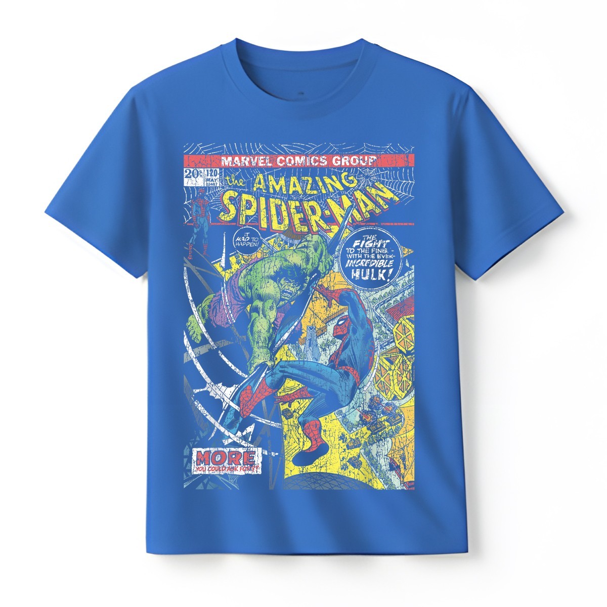 Marvel Comics Spider-Man and Hulk Retro Comic Book Cover T-Shirt