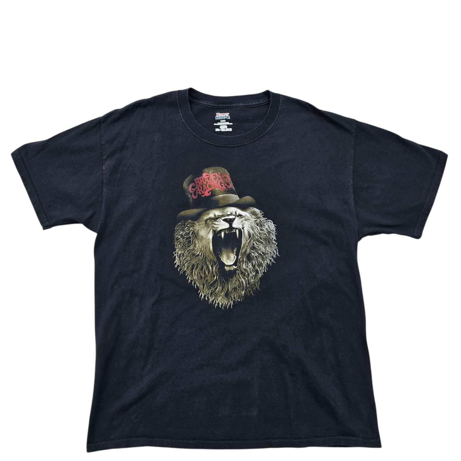 Vintage Hanes Beefy-T L Black Bear Graphic Tee Men’s Cotton Crew neck