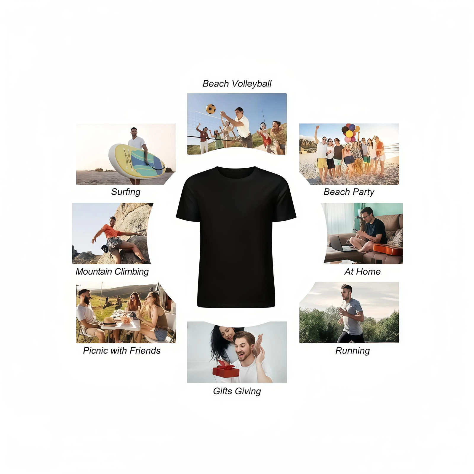 Men’s Cotton Short-Sleeve Round Neck T-Shirt Vintage UFO Alien Abduction Graphic