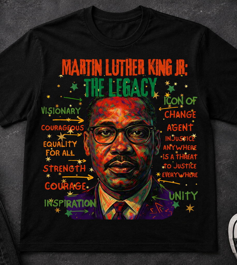 Men Black History Juneteeth MKL Civil Rights Tee Shirt Big Tall Pro Club Shaka