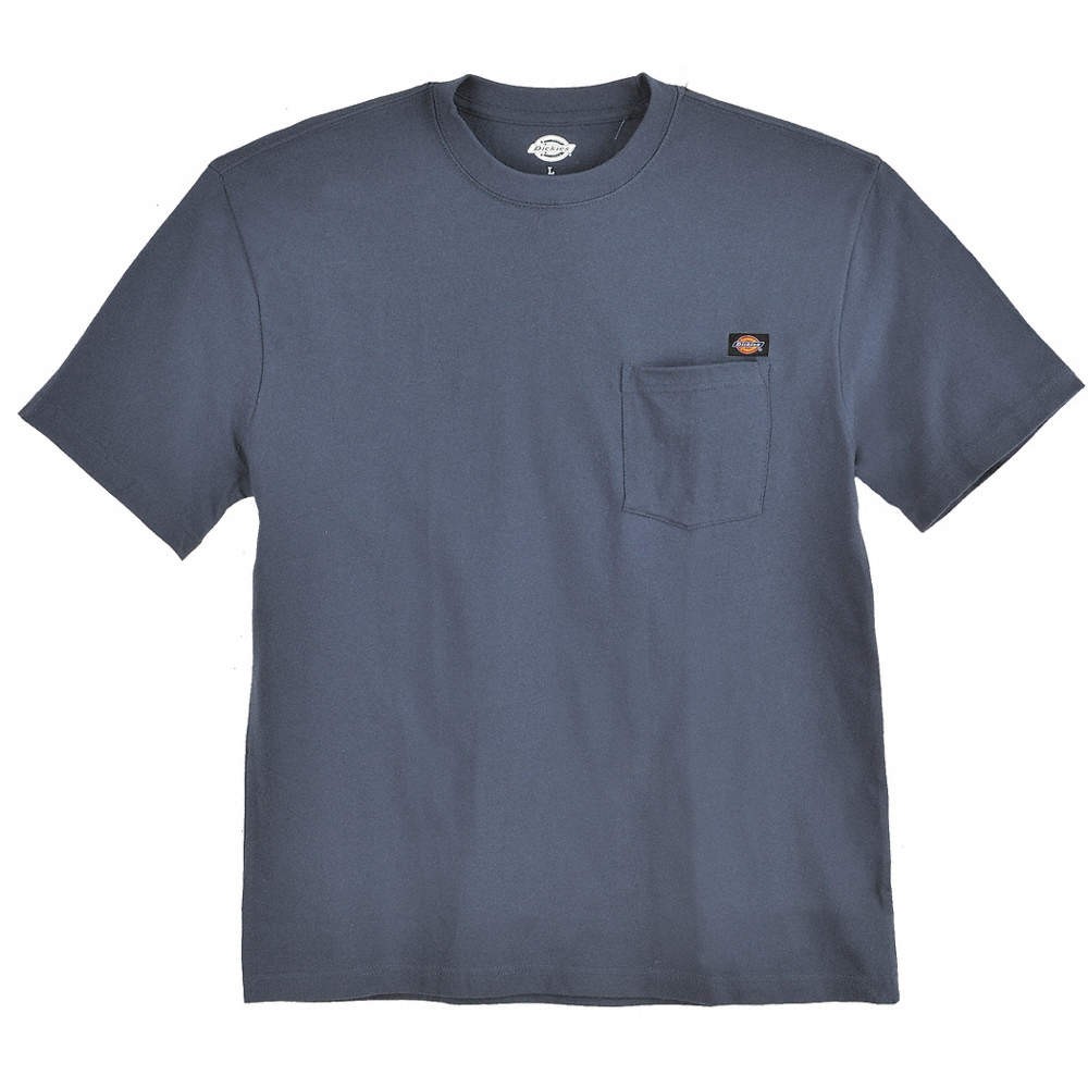 DICKIES WS50DN RG 3XL Short Sleeve T-Shirt,Cotton,Dk Navy,3XL 48K313