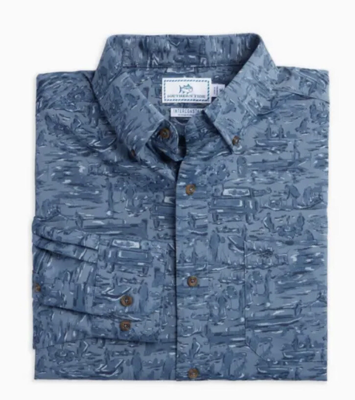 Southern Tide Cliff Printed Intercoastal Button Down Shirt NWT Medium
