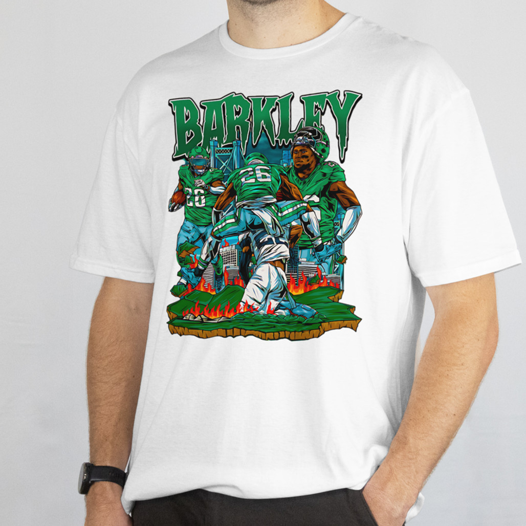 Saquon Barkley Philadelphia Eagles Graphic T-Shirt Retro Vintage Tee New Gift