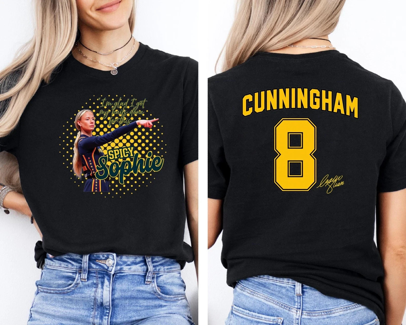 Sophie Cunningham Point God Basketball, Sophie Cunningham 8 Front & Back T-Shirt