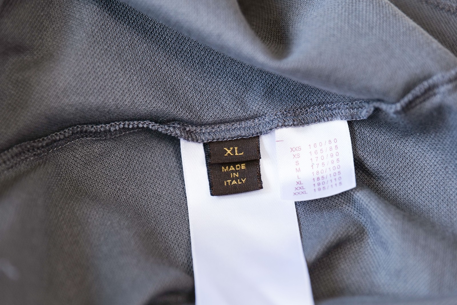 Louis Vuitton Grey Cotton Pique Short Sleeve Polo Shirt Top LV Logo (Size XL)