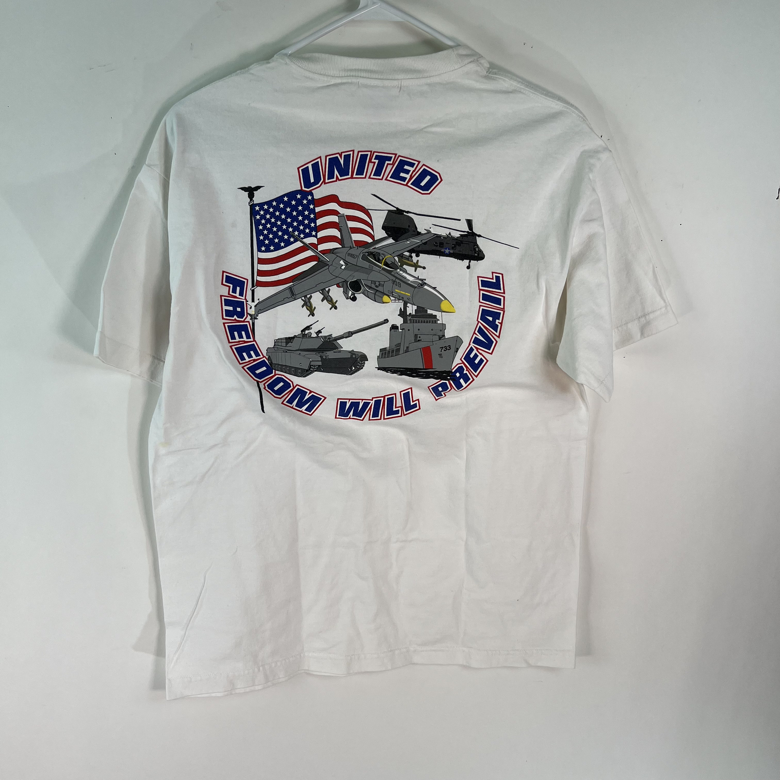 USA Rocks United Freedom Will Prevail Alstyle Apparel & Activewear Mens Tee SZ L