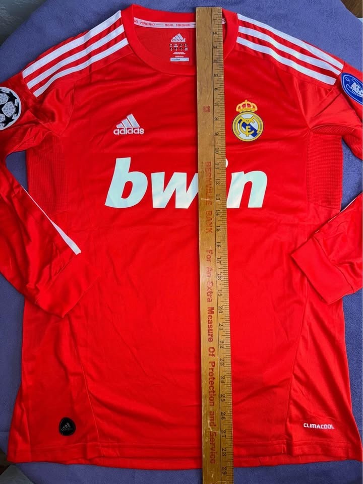 Real Madrid 2011-12 Third Soccer Long Sleeve Jersey RONALDO #7 Men’s M