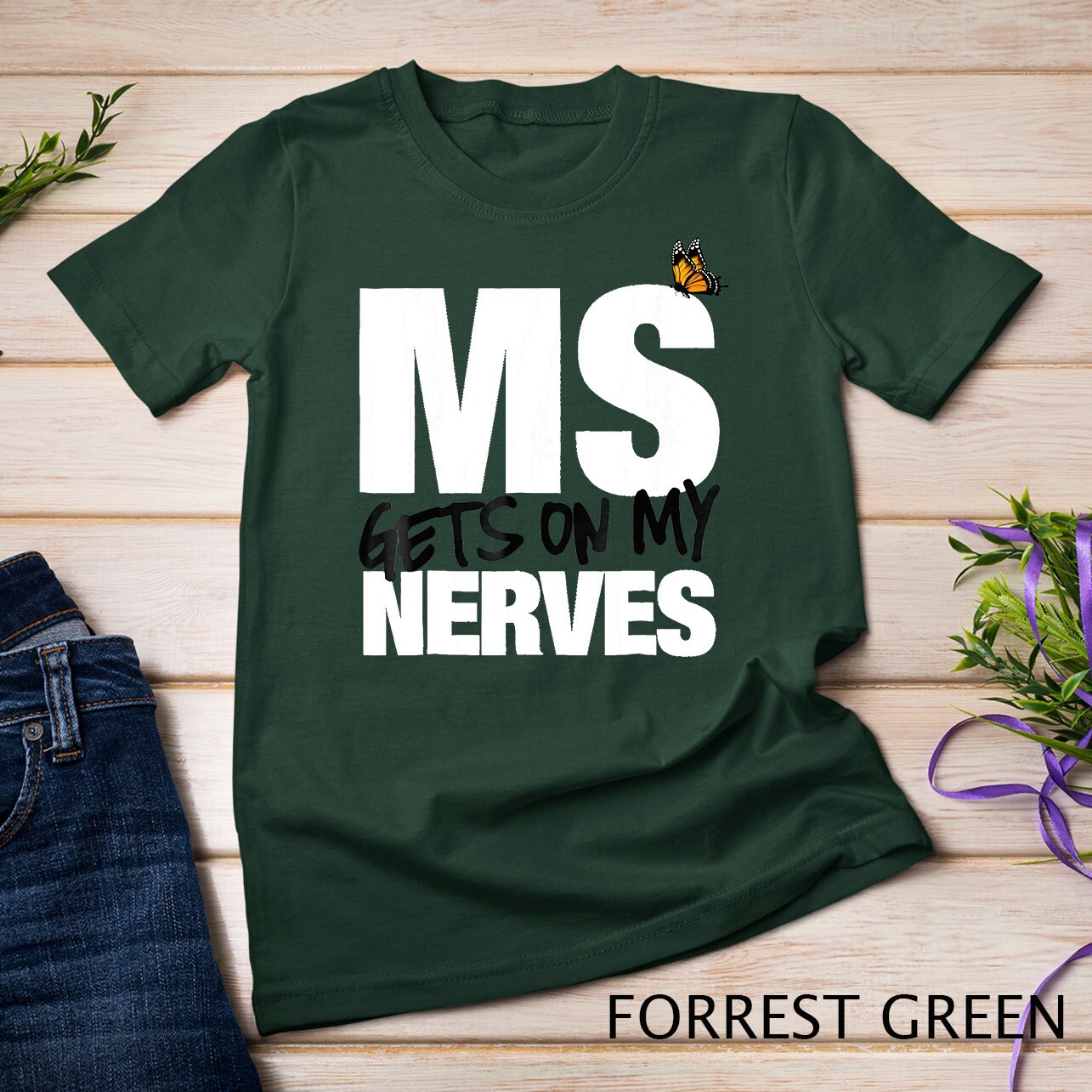 Multiple Sclerosis Gets on my Nerves MS Awareness Unisex T-shirt