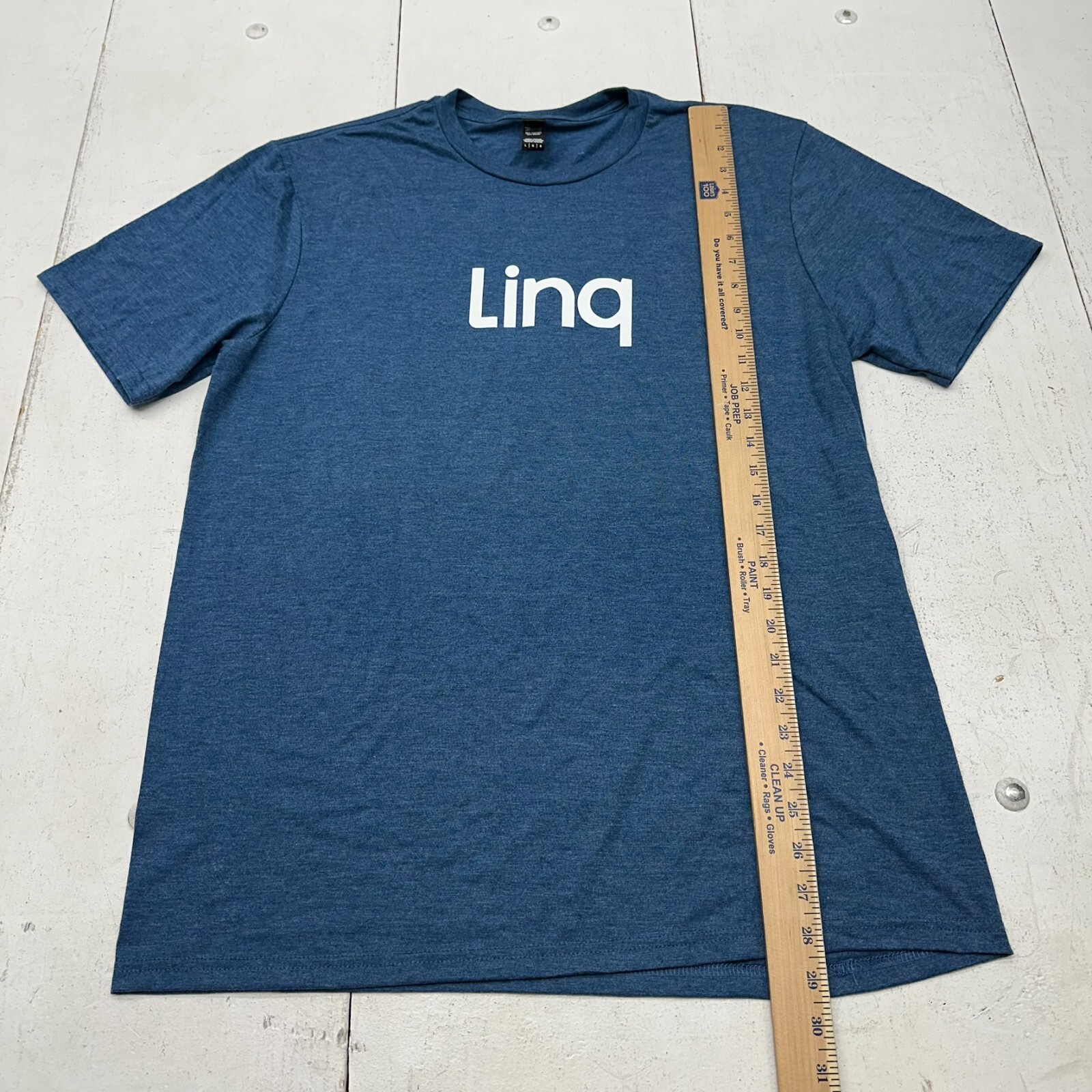 Perfect Tri District Blue Linq Graphic Short Sleeve Crew T-Shirt Mens Size Large