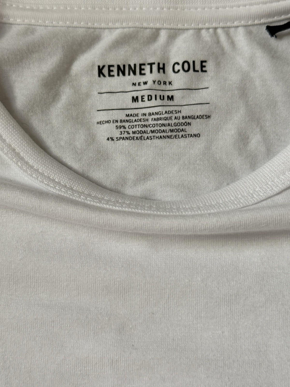 Kenneth Cole Medium Mobility Knit T-Shirt White Super Soft $49