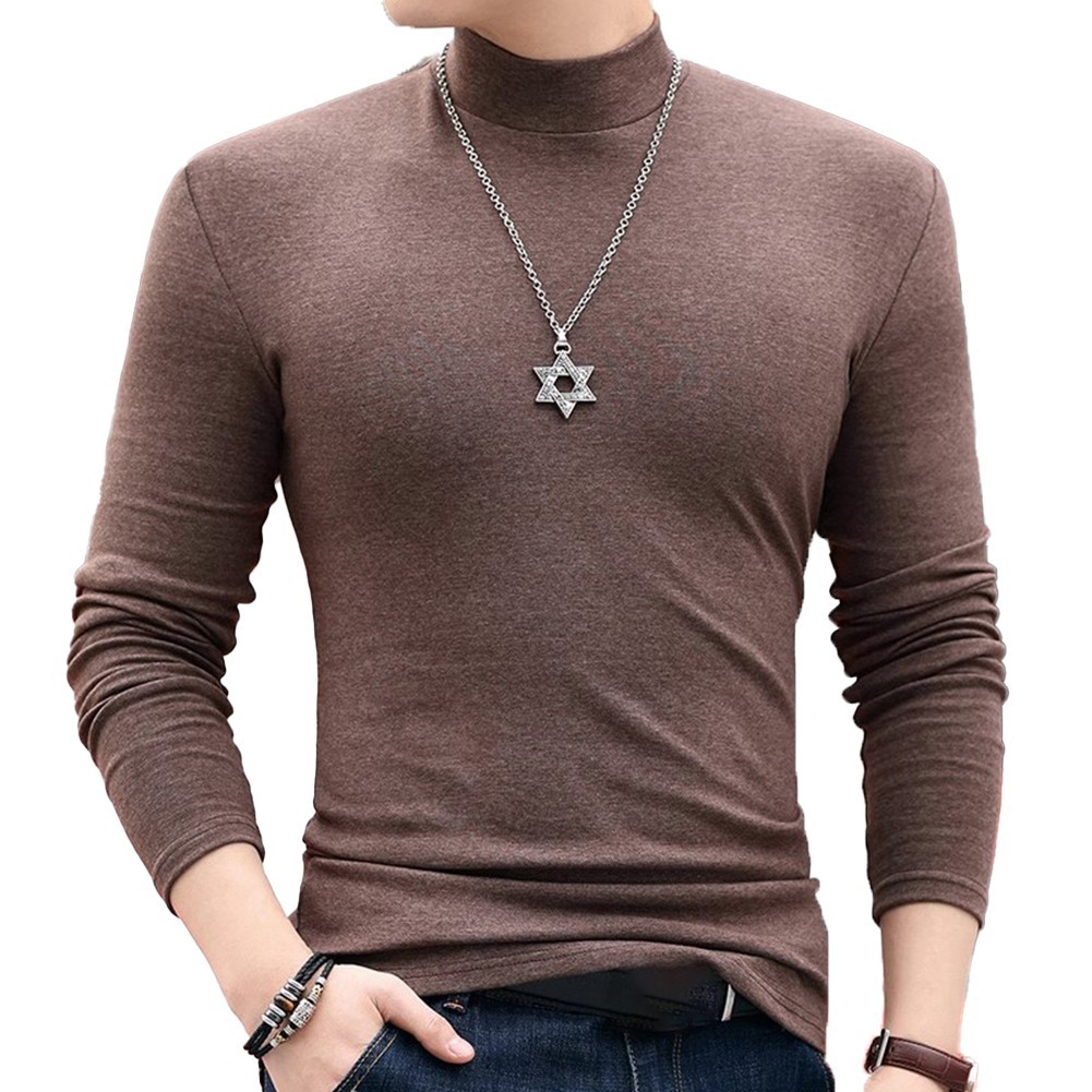 TShirt with Half Turtleneck Design for Men in Various Colors Available