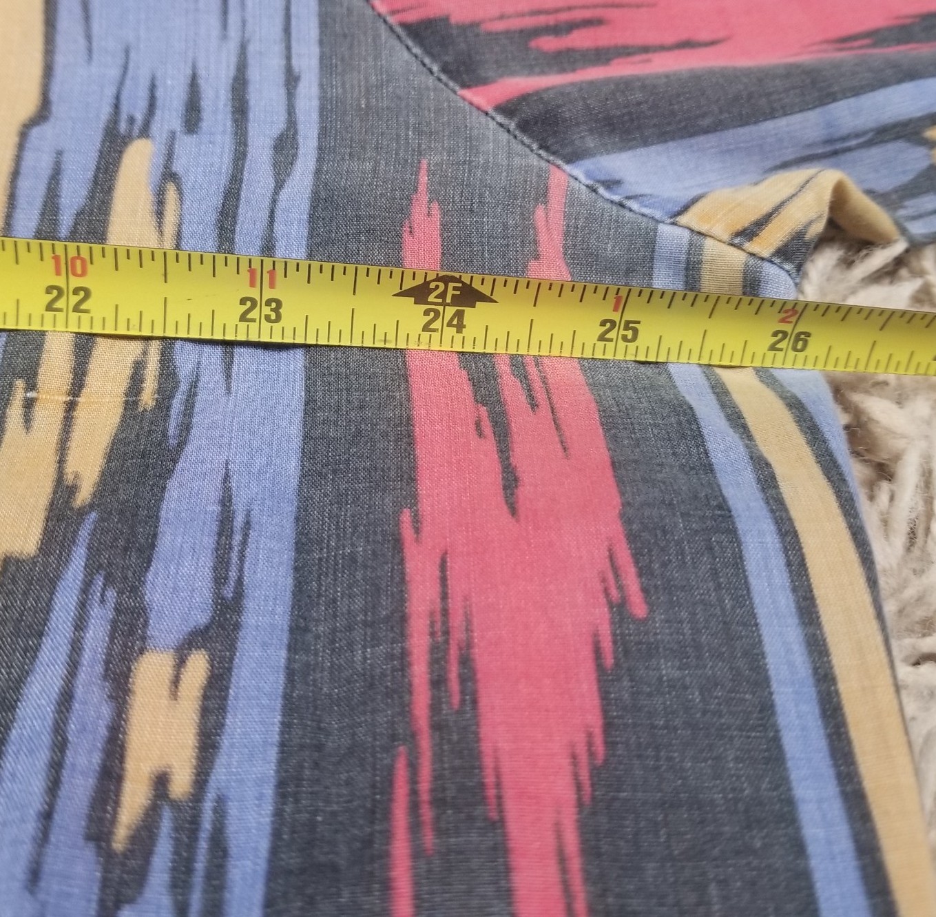 Vtg Ely Cattleman Aztec Pearl Snap Shirt Southwestern Cowboy 90s 17.5/35