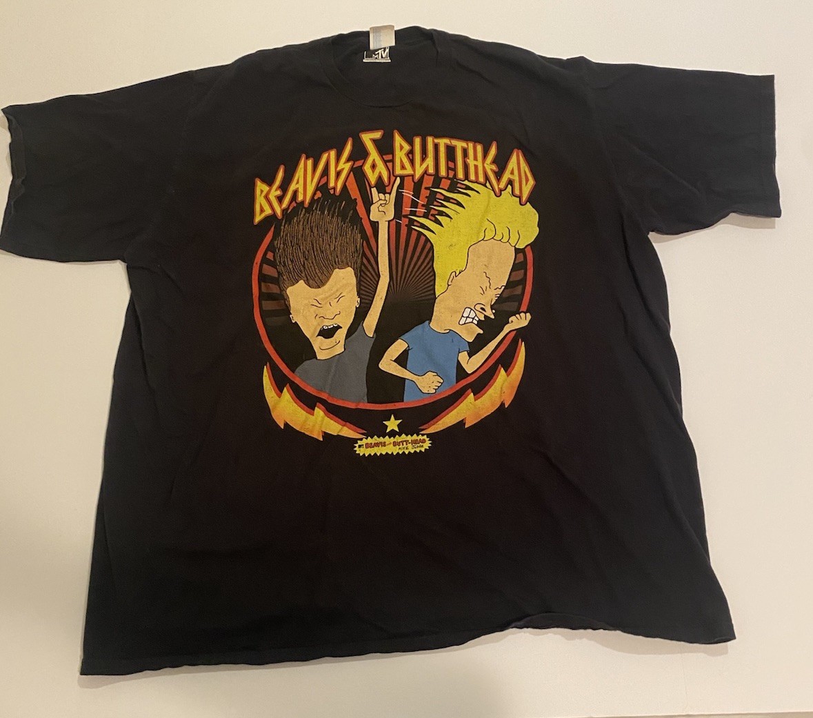 MTV Beavis & Butt-Head Graphic T-Shirt Men’s 3XL Black Cartoon Rock Tee
