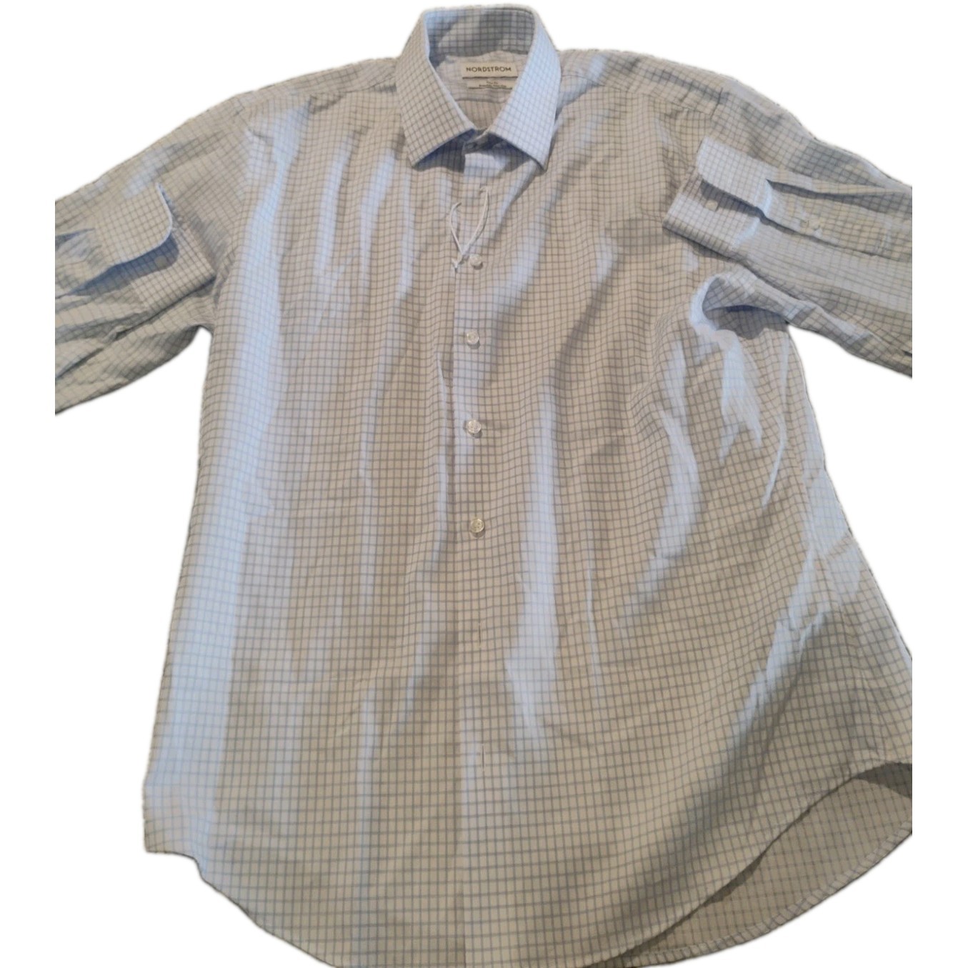 Nordstrom Men’s Shop Tech- Smart Shirt Size 16.5 (34-35) White Long Sleeve